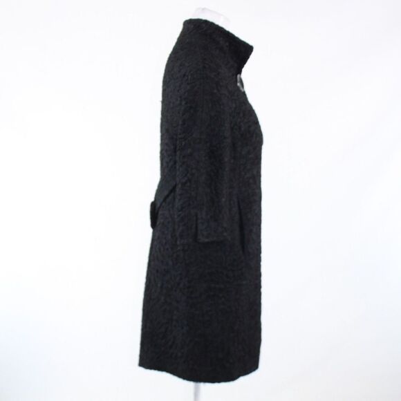 Claude Brown black faux Persian lamb coat 2 - Picture 5 of 8